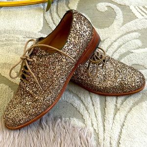 Banana Republic bronze glitter oxfords sz. 8.5